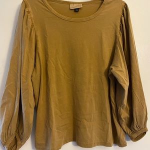 Mustard/gold long sleeved blouse